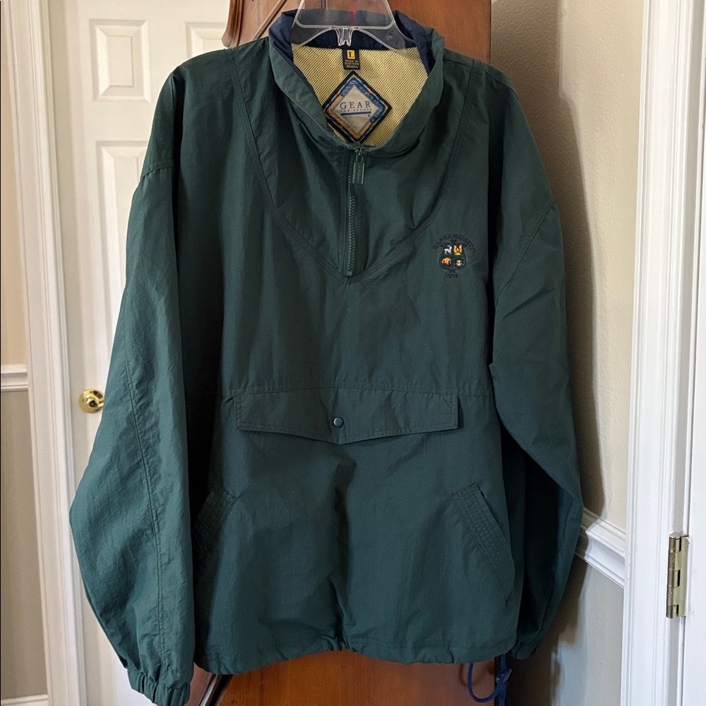 *Gear For Sports Dark Green Half-Zip Windbreaker Pullover Rain Jacket Sports - Picture 2 of 14
